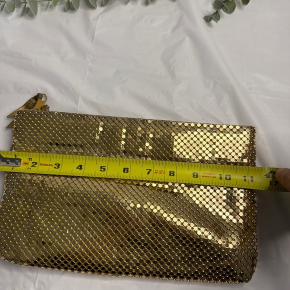 Gold Mesh Clutch Bag Shoulder Strap - Picture 3 of 8